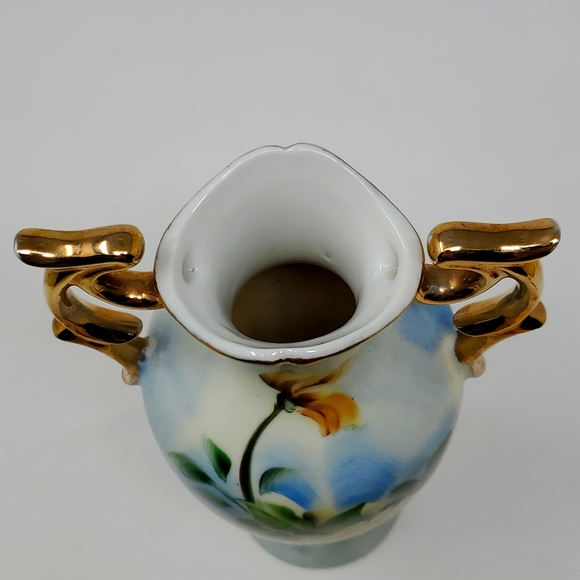 Vintage Hand Painted Vase #C2144 9-Inch - Picture 3 of 5